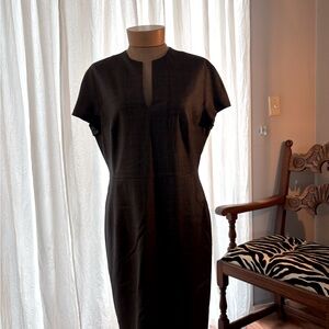 Hugo Boss Navy Pindot Dress NWT